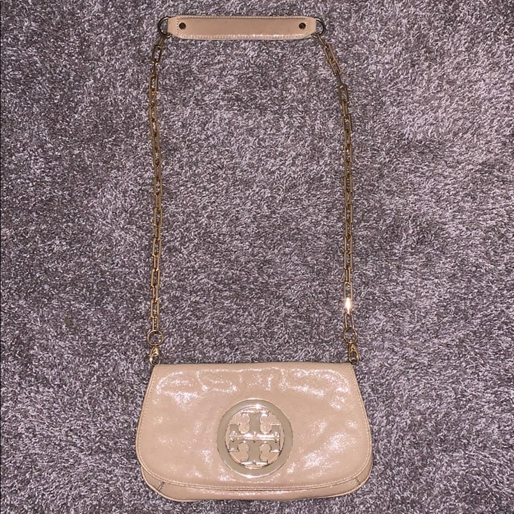 Cream Tory Burch handbag